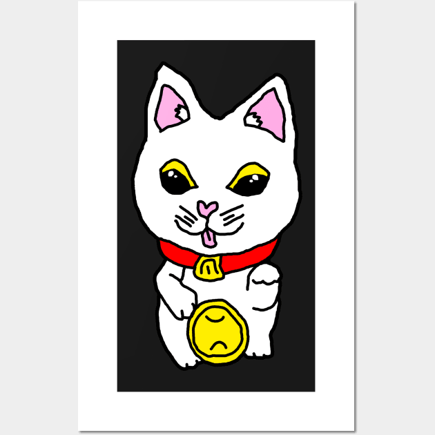 Lucky Cat Haku Wall Art by DarkwingDave